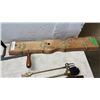 Image 8 : DECORATIVE SAW, KNIFE, COAT TREE AND BRASS FIRE COMPANION SET