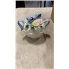Image 8 : BOX OF TEAPOTS, CREAM SUGER WITH 3 SERVING DISHES AND PAIR OF SNOWMAN CANDLE LANTERNS