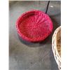 Image 2 : WICKER BASKETS, VINTAGE STOOL AND BANKERS LAMP