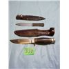 Image 1 : Lot of two knives - trueflight throwing knife and scabbard, by Wm Rogers / Sheffield , sharkened tip