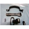 Image 2 : Unknown gun parts- two trigger guards, two sights, one sling and miscellaneous parts