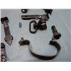 Image 3 : Unknown gun parts- two trigger guards, two sights, one sling and miscellaneous parts