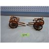 Image 5 : Lot of two Red River Cart replicas Each approximately 6X4