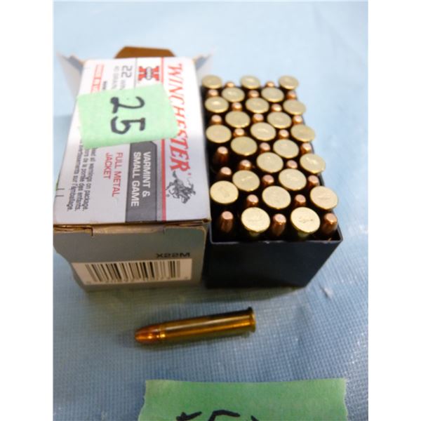 Box of 22 win mag ammunition