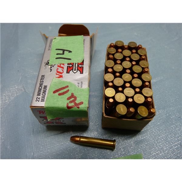 Box of 22 win mag ammunition