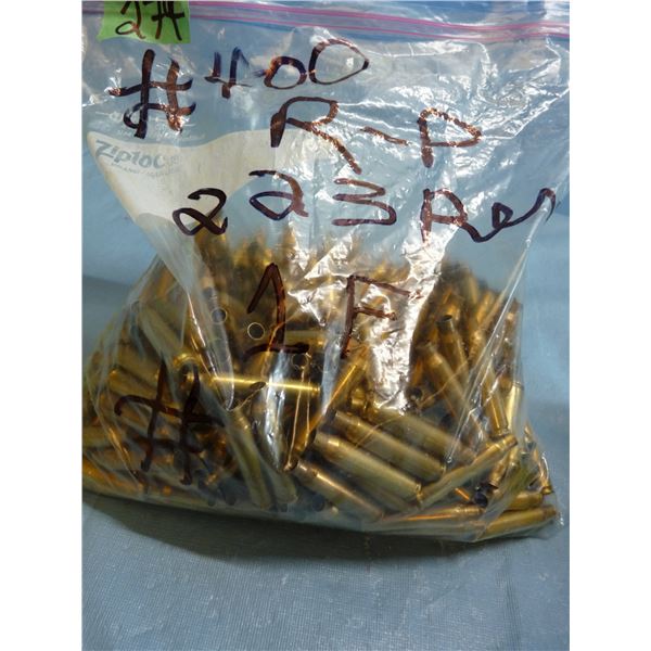 Bag of brass marked 223 approximately 400