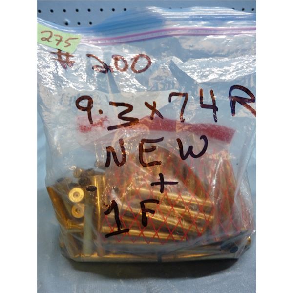 Bag of brass marked 9.3 X 74 R approximately 200