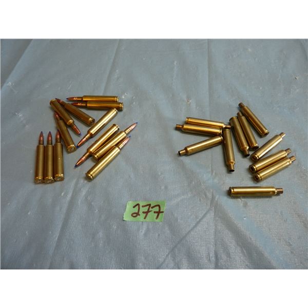 Bag of 25-06 12 live rounds and 11 empty