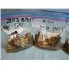 Image 2 : Lot of 5 bags of Brass Marked 303 , approx 6 lbs