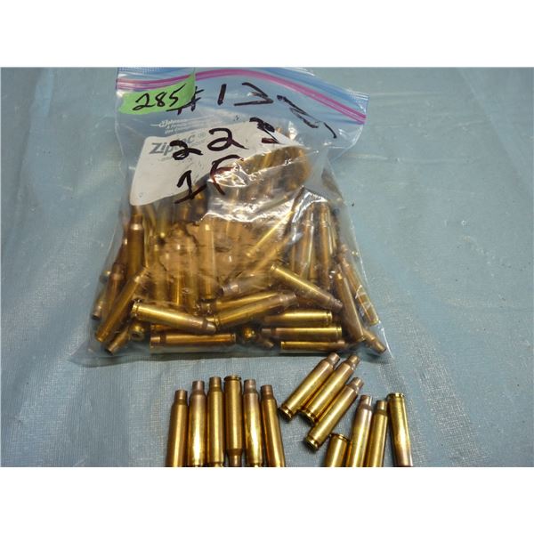 Bag of brass marked 223 approximately 1.5 LBS