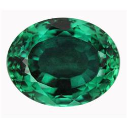 17.6ct Wonderful Oval Cut Deep Green Quartz Brazil Rare (GEM-15613)