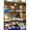 Image 1 : Rack full of assorted set-dec medical labs Content- includes Microscope/ Supplies/ UV/ Defibrillator