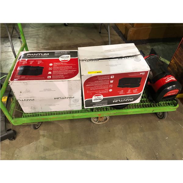 Group of two pantum M6550 series black printers/ Milwaukee  M18  fuel blower/Vacuum