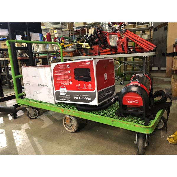 Green heavy duty rolling cart