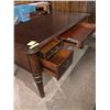 Image 2 : Contemporary five drawer wooden desk (Approximately 5ft wide x 32in depth x 31in high)
