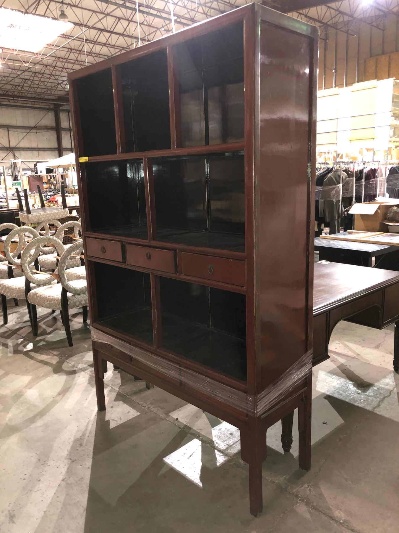 Vintage style traditional lacquered display cabinets (Excellent ...