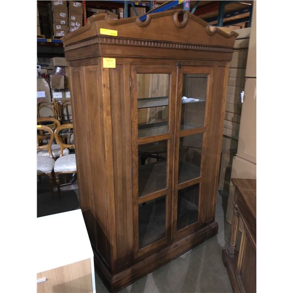 Modified Vintage display cabinet on wheels  (Approximately 4ft wide x 25 1/2in depth x 79in high)