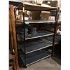 Image 1 : Five tiers heavy duty rolling display shelve (Approximately 50in Wide x 3ft depth x 74 1/2in height)