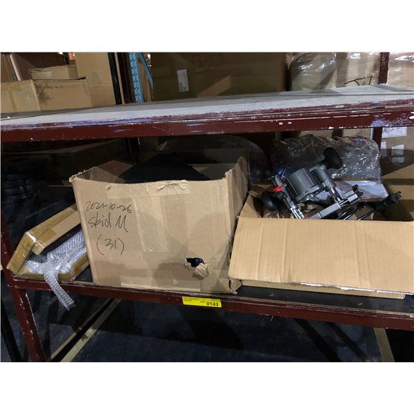 Shelf lot of miscellaneous items- including Inflatable Balls/ Tools etc.