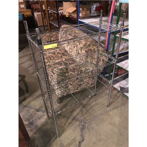 Three tier metal display shelf (Approximately 3ft Wide x 14in depth x 54in height)