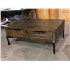 Image 1 : Contemporary wooden coffee table (Approximately 40in wide x 26 1/2in depth x 16 1/2in high)