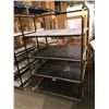 Image 1 : Four tier industrial rolling display shelf (Approximately 53in Wide x 3ft depth x 74in high)
