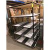 Image 1 : Five tier industrial rolling display shelf (Approximately 4ft Wide x 3ft depth x 74in high)