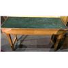 Image 1 : Vintage solid built 2 drawer high table (Approximately 5ft Wide x 67in depth x 42in height)