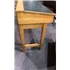 Image 2 : Vintage solid built 2 drawer high table (Approximately 5ft Wide x 67in depth x 42in height)