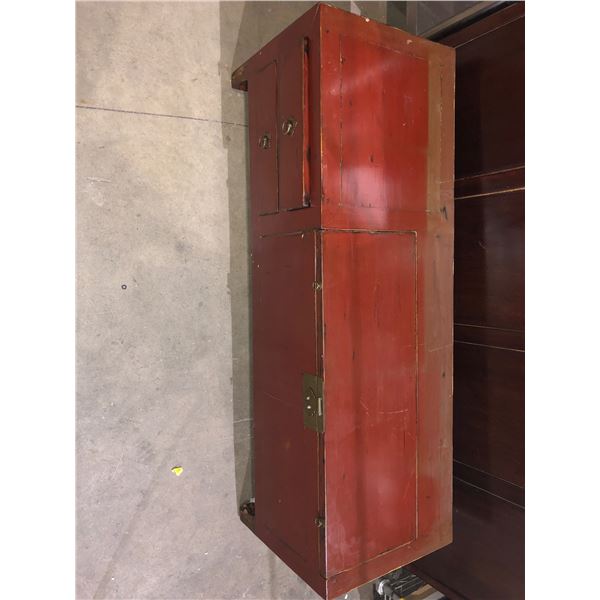 Vintage two drawer cabinet and chest (Approximately 58in Wide x 19in depth x 20in high)