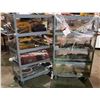 Image 1 : "Snowpiercer"- Night Car set of two Wilford grey rolling shelves with miscellaneous contents