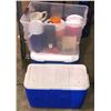 Image 1 : Large group of assorted coolers and water bottles