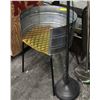 Image 2 : Group of 3 floor lamps/ custom made metal chair & wooden magazine stand