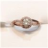Image 1 : $4015 10K  Diamond (.35Ct, I1, Light Yellowish Green 28 Diamonds (.15Ct, I1-I3, G-H) Ring