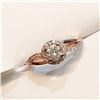 Image 2 : $4015 10K  Diamond (.35Ct, I1, Light Yellowish Green 28 Diamonds (.15Ct, I1-I3, G-H) Ring