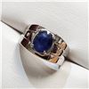 Image 3 : $860 Silver Natural Blue Sapphire(3ct) 2 Cz(0.06ct) Ring