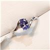 Image 2 : $1410 10K  Natural Tanzanite (0.95ct) 2 Diamonds (.02Ct,I1-I3,F-G) Ring