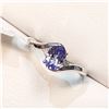 Image 3 : $1410 10K  Natural Tanzanite (0.95ct) 2 Diamonds (.02Ct,I1-I3,F-G) Ring