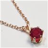 Image 2 : $200 14K Gold Filled With Gold Plated St Silver Chain Ruby (1ct) Necklace