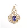 Image 1 : $1205 14K Natural Tanzanite(1ct) Pendant