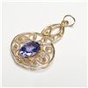 Image 3 : $1205 14K Natural Tanzanite(1ct) Pendant