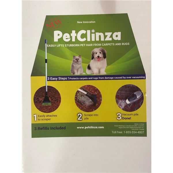 Large group of new Pet Clinza pet hair & windshield snow scrapers (new in boxes, approx. 25 pcs)