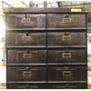 Image 2 : "Altered Carbon" - 20 compartment metal rolling storage cabinet/locker (approx. 33in wide x 15in dep