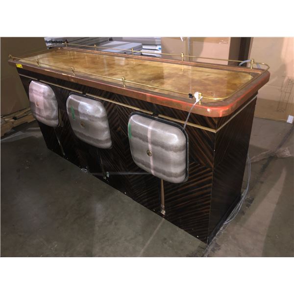 "Snowpiercer" Season 3 - Custom made bar table/bar station w/ built-in attached barstools (approx. 7