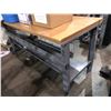 Image 1 : Heavy-duty metal & wood top worktable (approx. 6ft wide x 30in depth x 32in height)