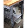 Image 2 : Heavy-duty metal & wood top worktable (approx. 6ft wide x 30in depth x 32in height)