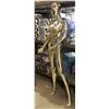 Image 2 : Golden female bust mannequin (approx. 69in tall x 18in wide)