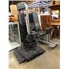 Image 1 : Apex exercise weigh machine w/ rubber mats & misc. gym equipment components