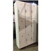 Image 1 : 9 compartment wooden storage locker (approx. 3ft wide x 17in depth x 74 1/2in height)