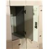 Image 2 : 9 compartment wooden storage locker (approx. 3ft wide x 17in depth x 74 1/2in height)